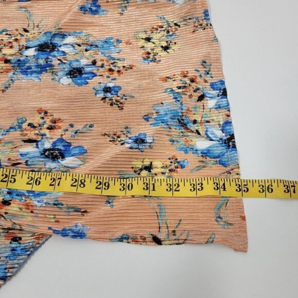 Frumos Women's Made in USA Open Long Kimono Floral Pattern Pleated Texture Sz 2x - Picture 14 of 14